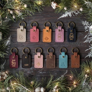 Porte-clés en cuir personnalisé, porte-clés initial en cuir personnalisé, porte-clés en cuir personnalisé porte-clés pour femmes, porte-clés en cuir pour hommes