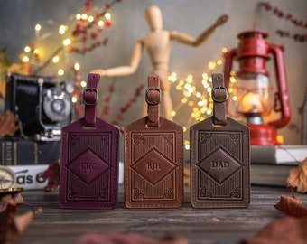 customized gift paper Leather luggage tags, groomsmen gifts, luggage tag, luggage tags personalized, luggage tag, 3-5 initial frame personalized tags