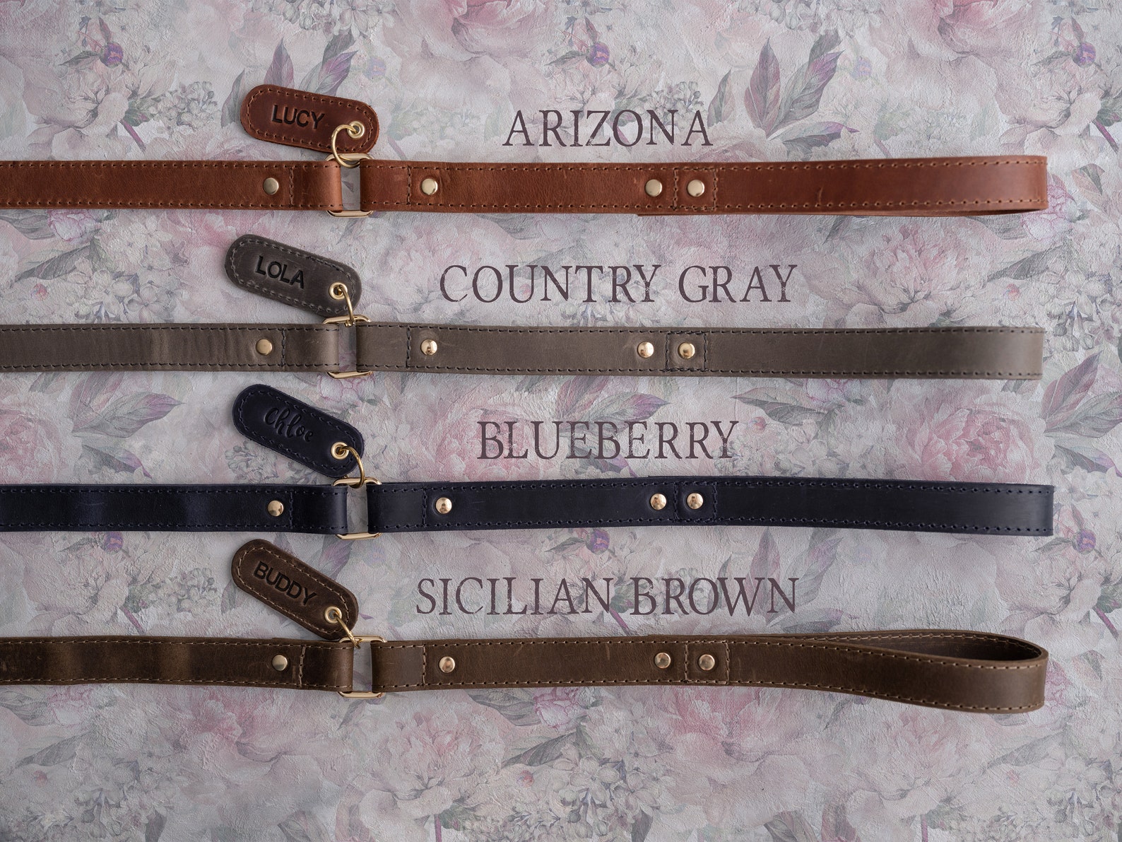 Gold Hardware Dog Leash Leather Dog Leash Gold Lobster Clasp Etsy