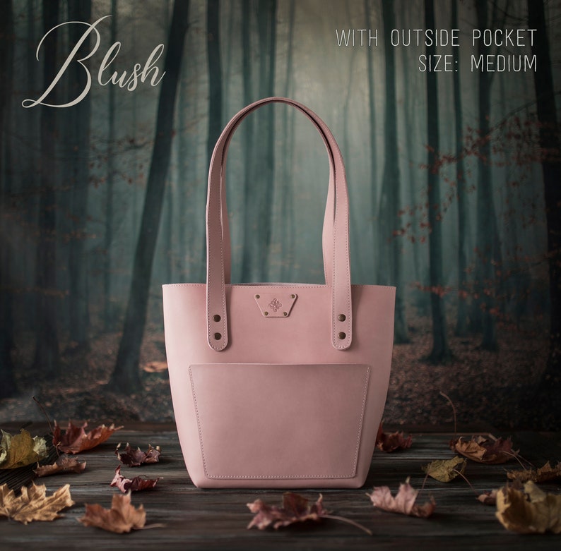 Sac fourre-tout en cuir, Sac fourre-tout personnalisé, Sacs fourre-tout en cuir personnalisés pour femme, Sac à main en cuir pleine fleur personnalisé ou non image 3