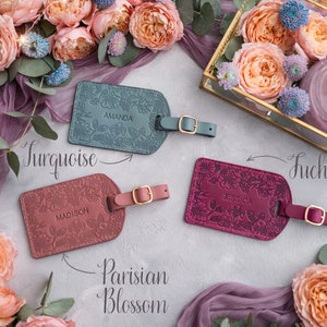 Leather luggage tags, bridesmaid gifts, luggage tag, luggage tags personalized, personalized luggage tag, name frame personalized tags image 7