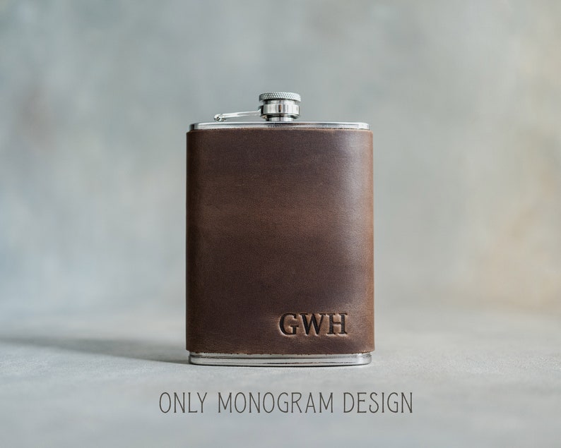Hip flask, groomsmen gifts personalized, groomsmen gift flask, groomsman gift leather hip flask gift for him, initial hip flask for men7 image 4