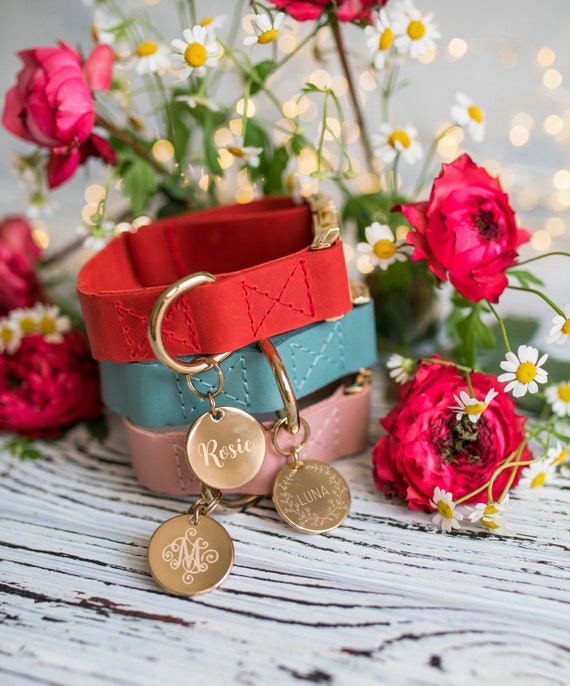 Personalized Dog Tag Gold Plating Dog Tags Lightweight Dog Id Etsy