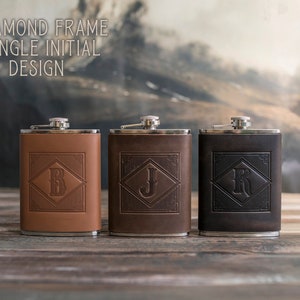 Hip flask, groomsmen gifts personalized, groomsmen gift flask, groomsman gift leather hip flask gift for him, initial hip flask for men7 image 5
