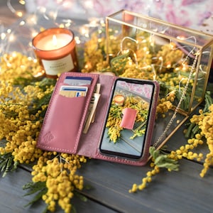 iPhone XS max case Personalized iPhone XS max case Leather iPhone XS max case wallet, iPhone Xs max leather case image 7