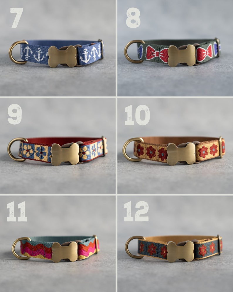 Collar de perro de correas personalizado, niño collar de perro, niña collar de perro, collar de perro grabado, collar de perro tribal, collar de perro patrón, 1 de ancho imagen 4