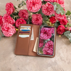 Cartera de cuero para iPhone 14 pro max, cartera de iPhone 14 pro max, funda de cuero para iPhone 14, funda personalizada para iPhone 14+