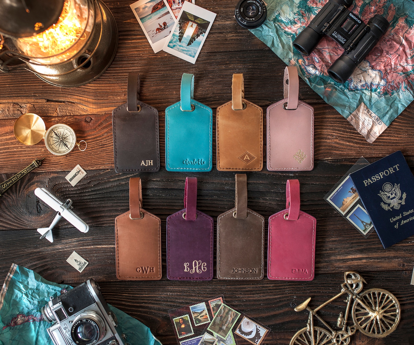 Custom Gift Luggage Tags Personalized, Leather Luggage Tags, Luggage