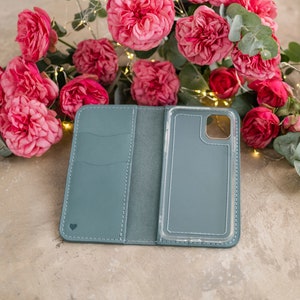 iPhone 14 pro case leather, iPhone 14 pro max case wallet, leather iPhone 14 case, personalized iPhone 14 Plus case image 8