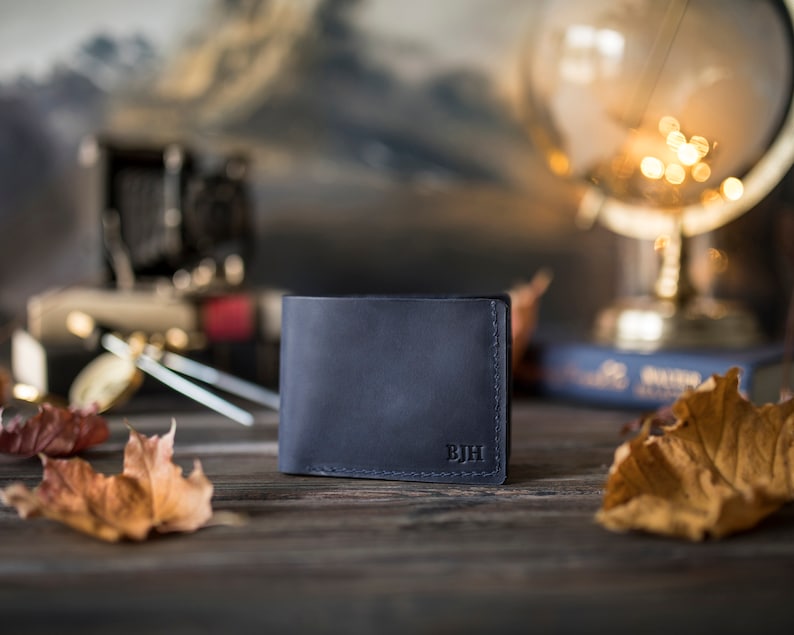 Cartera de cuero personalizada, regalo para hombre, billetera personalizada para hombre, billetera para hombre con tarjetero o moneda, regalos para él, PERSONALIZACIÓN GRATUITA imagen 9