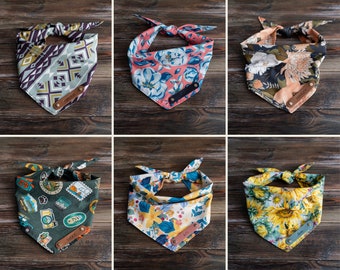Dog bandana personalized, dog neckware, pet neckware, dog accessories, floral dog bandana girl, tribal dog bandana boy, flower dog bandana