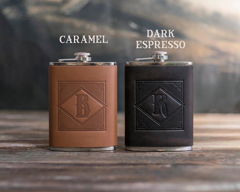 Hip flask, groomsmen gifts personalized, groomsmen gift flask, groomsman gift leather hip flask gift for him, initial hip flask for men7 image 9