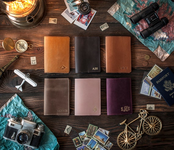 Personalized Leather Passport Holder