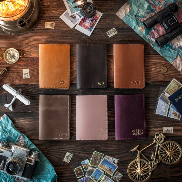 Leather passport cover personalized, Leather Passport holder, passport case, passport wallet, travel gift, wanderlust gift, traveler's gift
