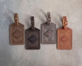 Leather luggage tags, groomsmen gifts, luggage tag, luggage tags personalized, personalized luggage tag, 3-5 initial frame personalized tags product logo