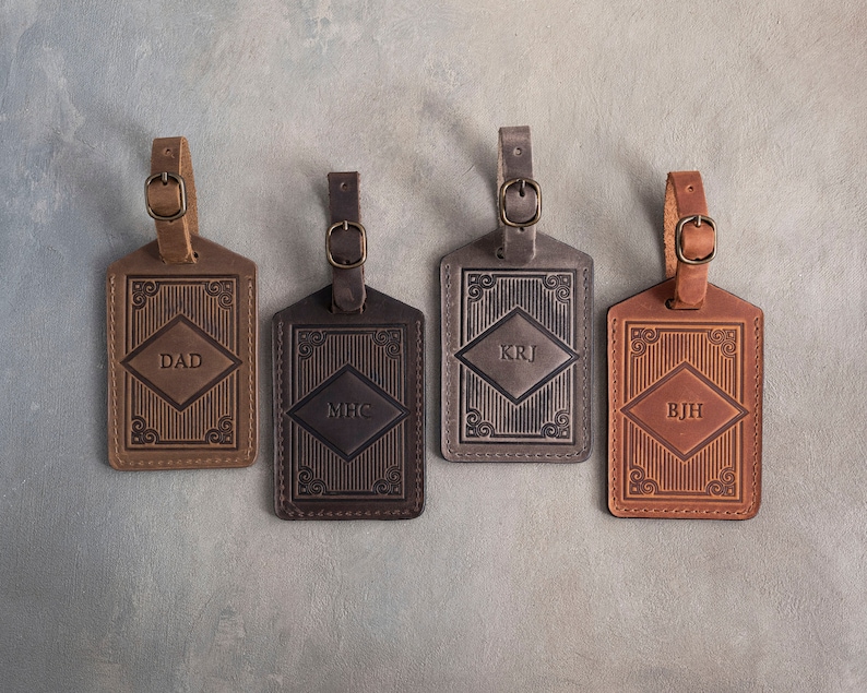 Leather Luggage Tags Groomsmen Gifts Luggage Tag Luggage Etsy