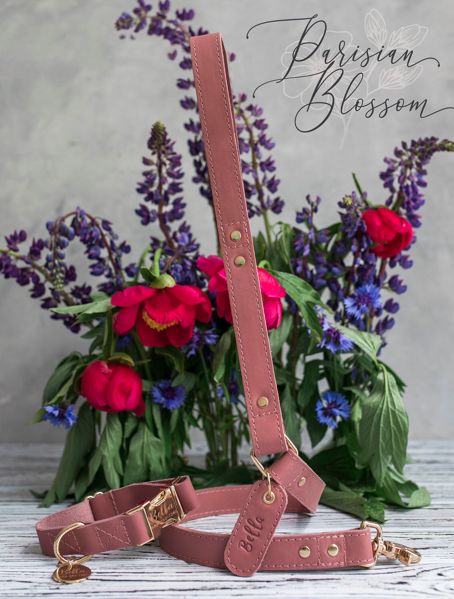 Gold Hardware Dog Leash Leather Dog Leash Gold Lobster Clasp Etsy