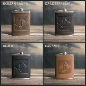 Hip flask, groomsmen gifts personalized, groomsmen gift flask, groomsman gift leather hip flask gift for him, initial hip flask for men7 image 6