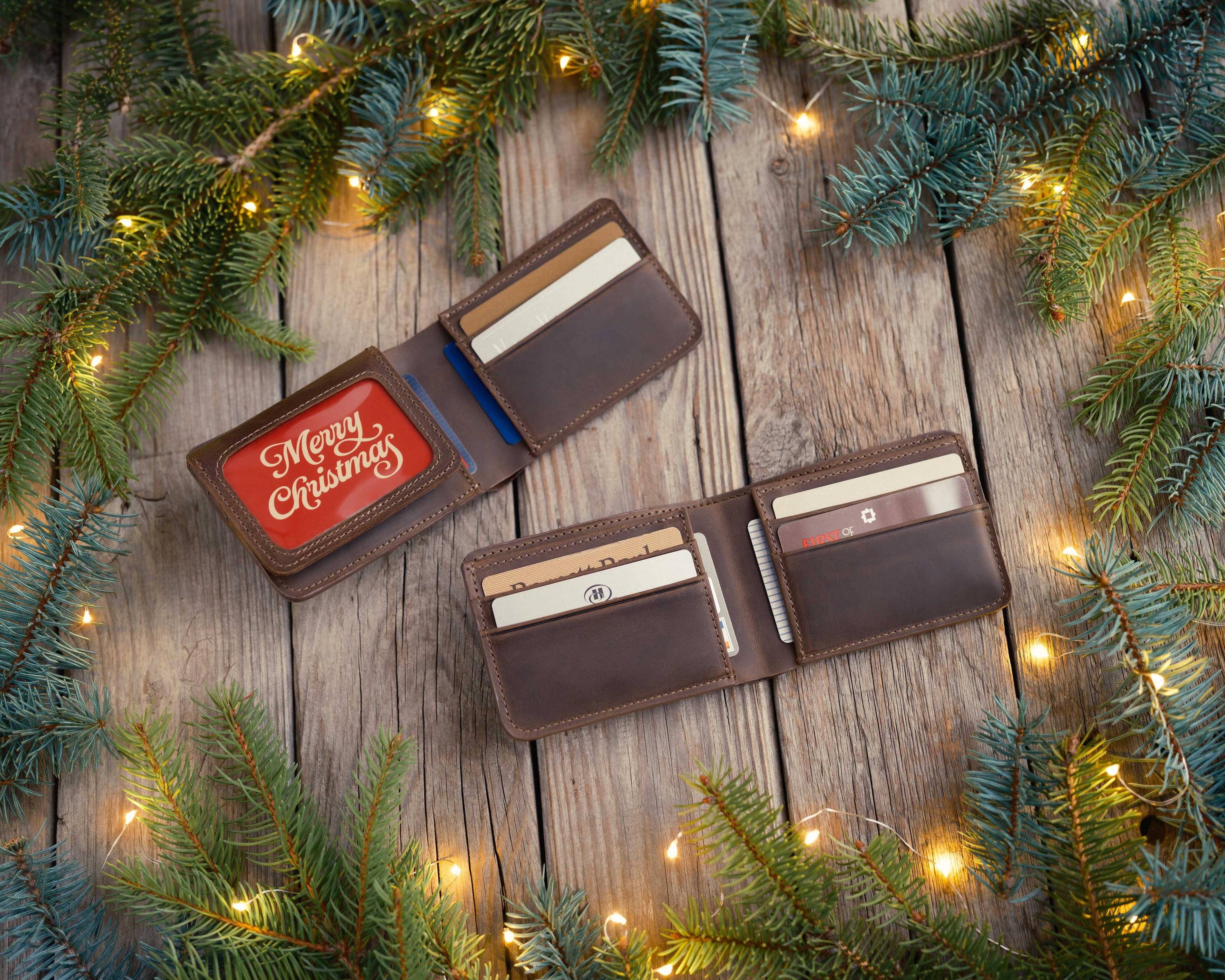 Custom Wallet Set Mens Leather Wallet, Mens Wallet for Men, Wallets for Men, Personalized ...