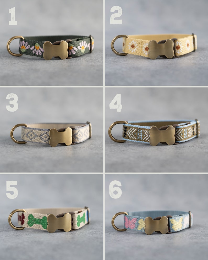 Collar de perro de correas personalizado, niño collar de perro, niña collar de perro, collar de perro grabado, collar de perro tribal, collar de perro patrón, 1 de ancho imagen 3