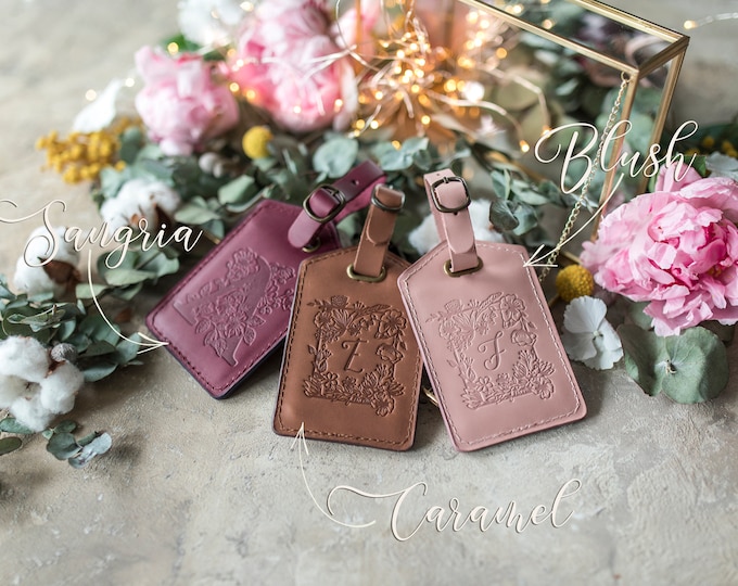 Leather Luggage tags personalized, luggage tags leather personalized luggage tags, bridesmaid gift, initial luggage tag, custom luggage tag