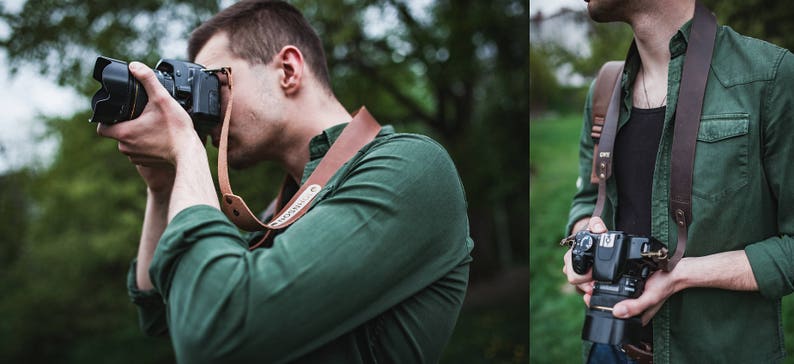 Leather camera strap, Personalized, custom personalized gift for men, travel gift, gift for women, slr dslr camera strap, canon, nikon image 6