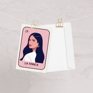 La Toxica, Loteria, Tarjeta de felicitación en blanco