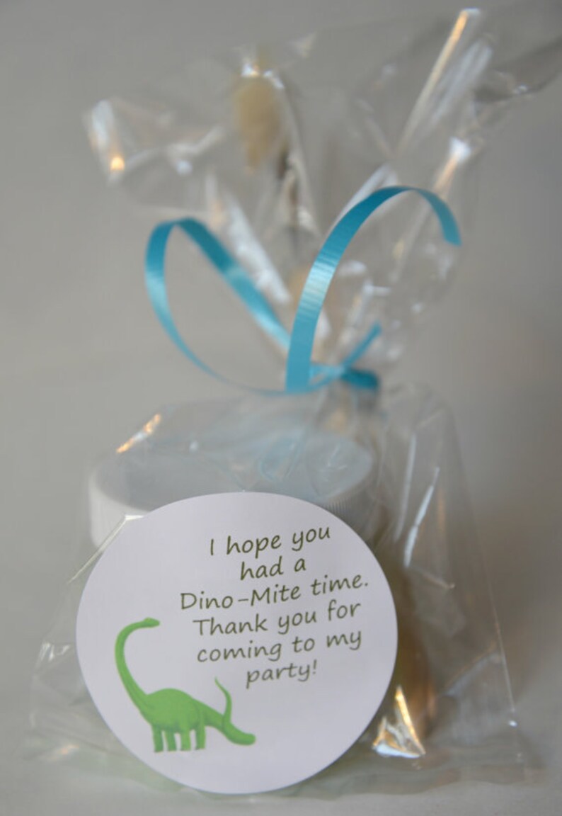 Dinosaur Party Favor Thank you Sidewalk Chalk Paint Etsy