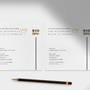 Big One Birthday Invitation - 5 in x 7 in