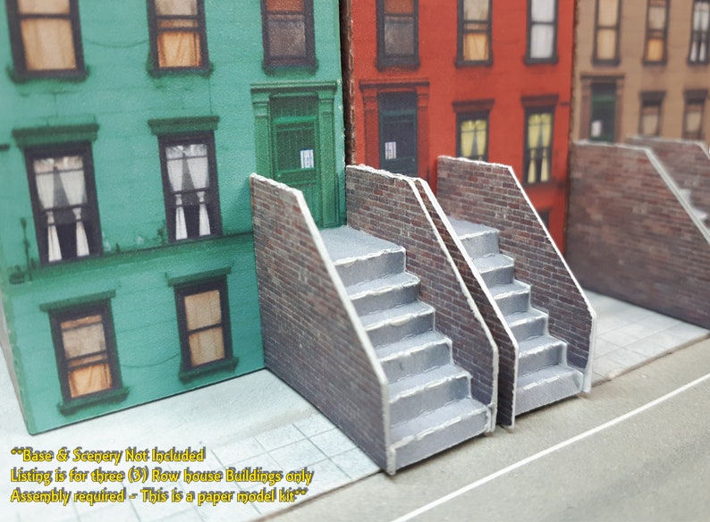 Paper Model Cardstock Building Multi Purpose Main Street Etsy