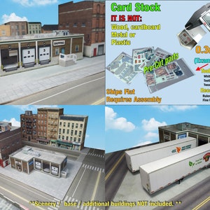 thumbnail image 2 of N Scale Building Kit: (2) Workshop Sheds - Pre-Cut Cardstock Model Railroad 2 of 5