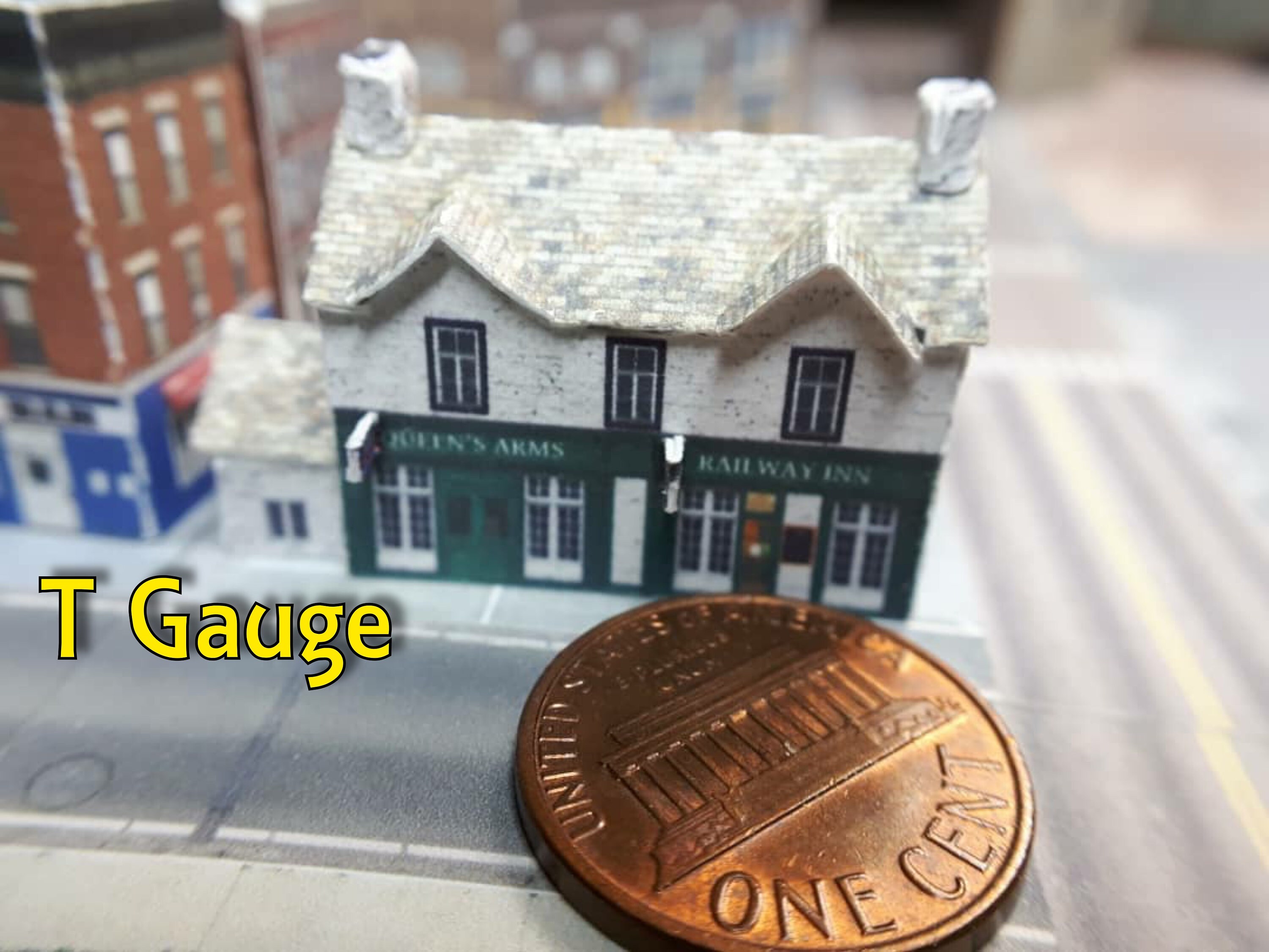 Hey Model Railroaders! Check Out This Cool Z Scale Building Kit - A British Pub & Inn. It's 1:220 Scale, Made From Pre-cut 80 Lb Cardstock. Comes Unassembled, Made In Canada. Perfect For Your Layout!