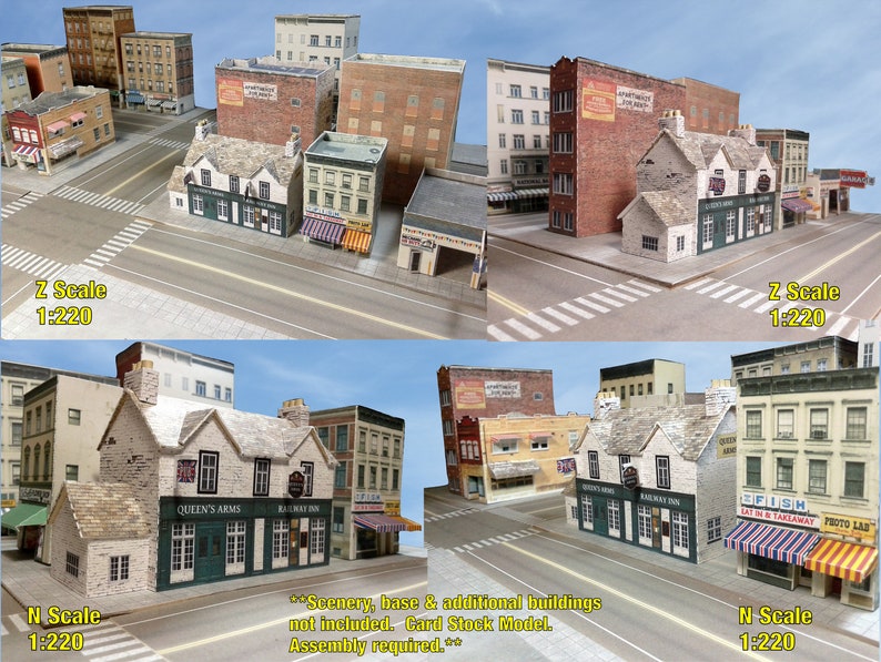 Paper Model British Pub Cardstock Kit Paper Craft for Model Etsy