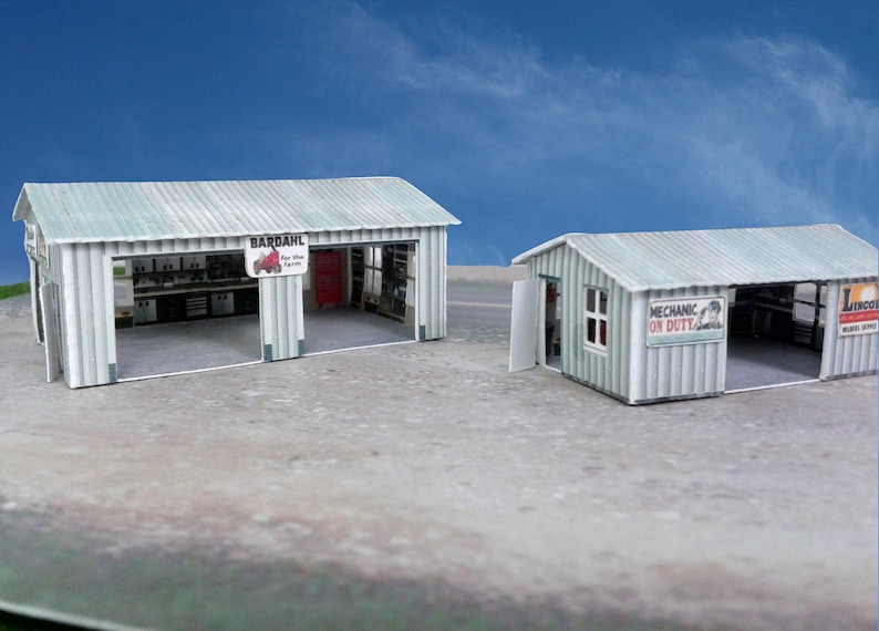 Paper Model Cardstock Building N Scale or Z Scale Sheds Workshop for ...