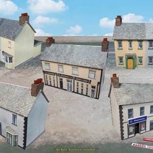 Modèles de construction en papier cartonné prédécoupé pour chemin de fer à l'échelle N ou à l'échelle Z ou en T - Train miniature ou diorama
