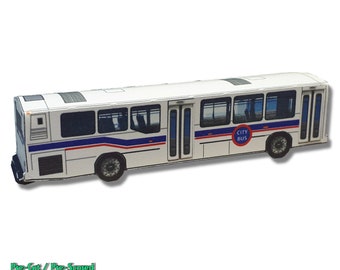 Miniature Paper Model Vehicle - City Bus - Paper Craft Kit