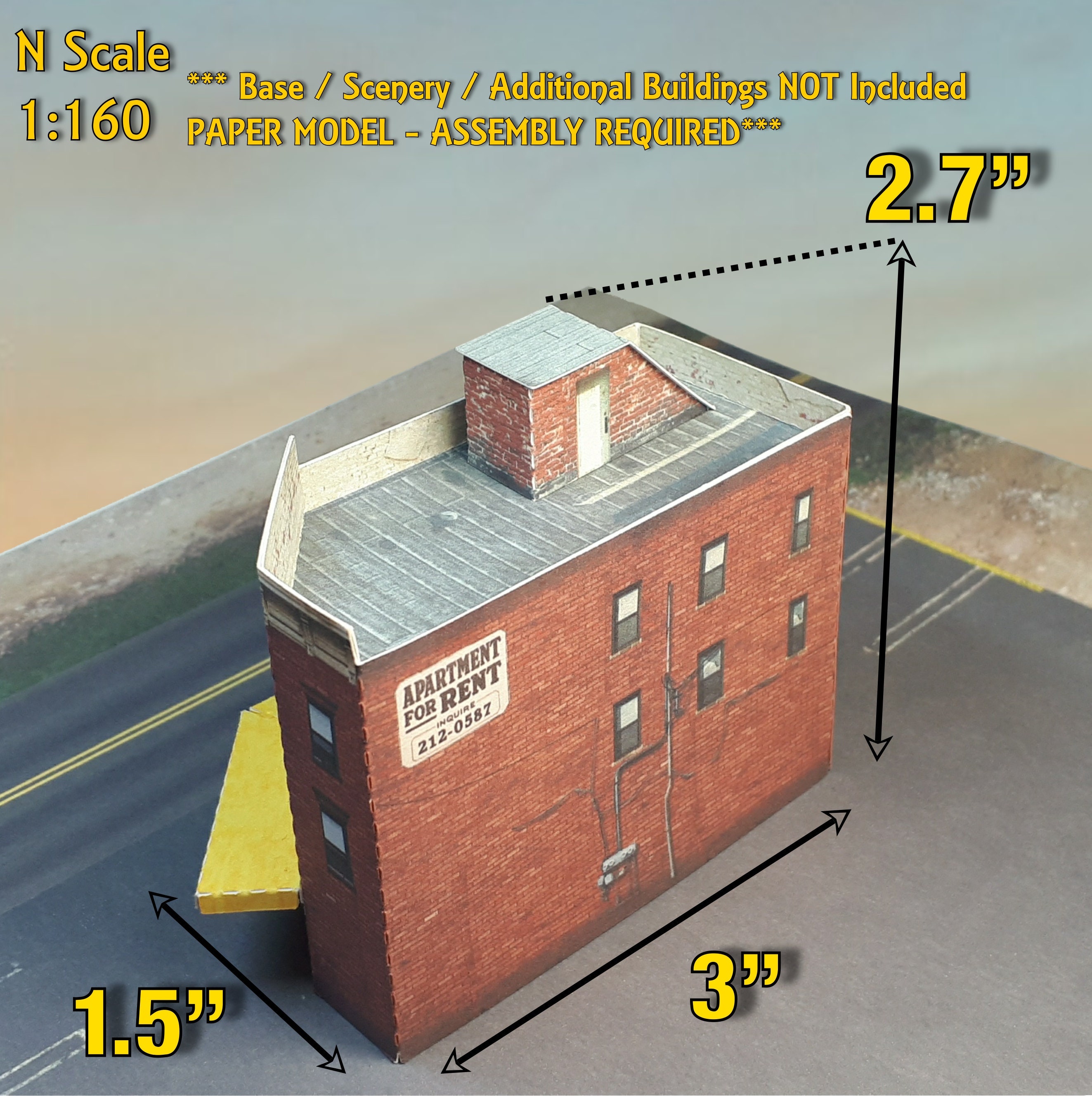 N Scale , Z Scale , or T Gauge , Cardstock Pre-cut Pre-scored ...