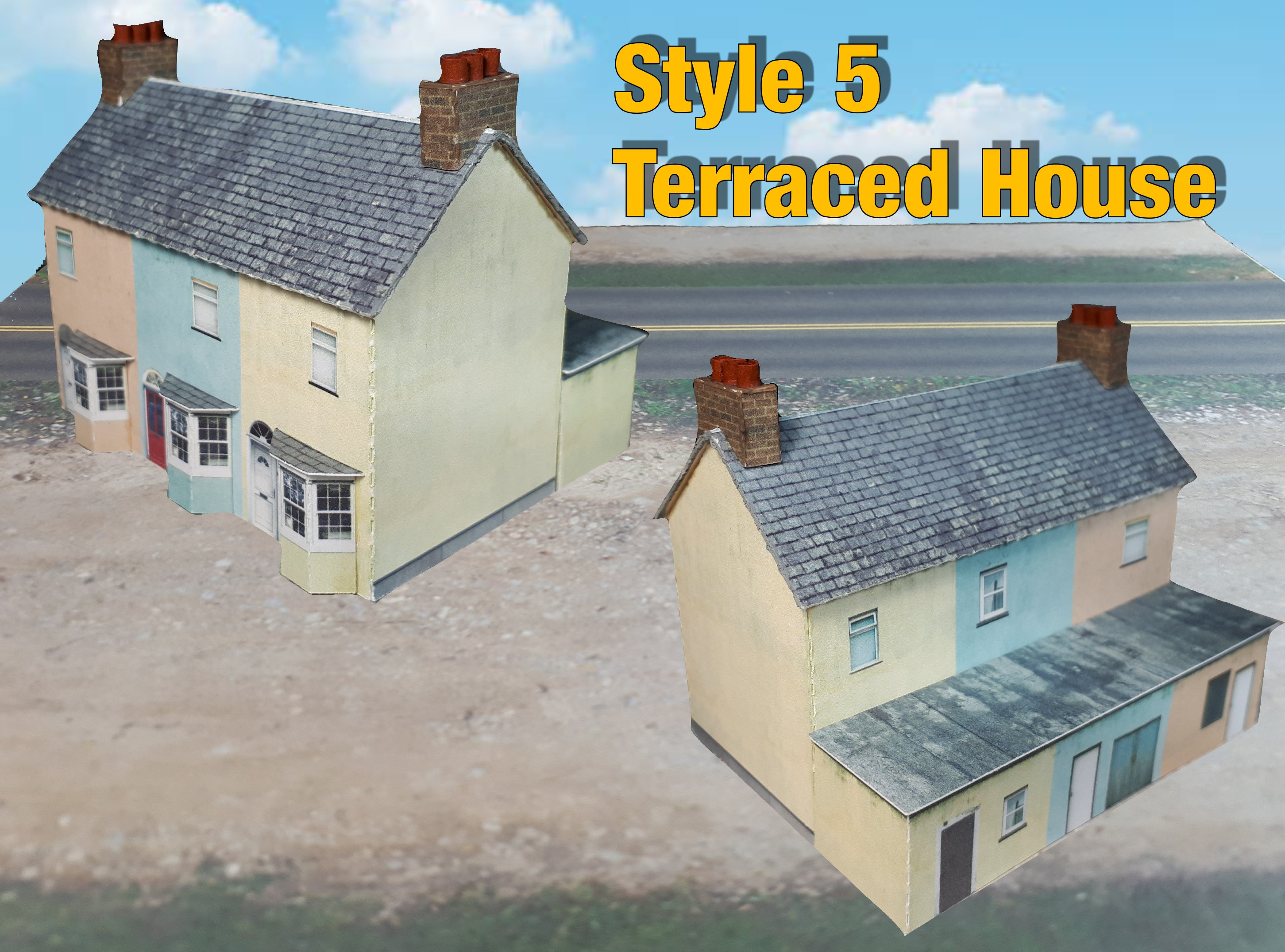Pre-cut Cardstock Paper Model Buildings for N Scale Railway or Z Scale ...
