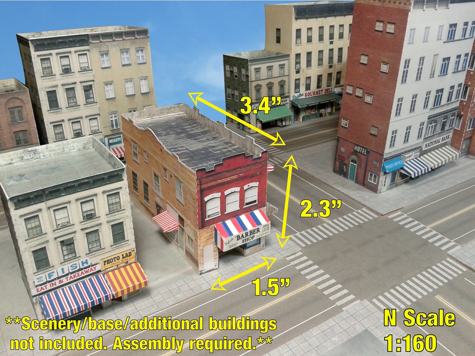 Paper Model Cardstock Building Multi Purpose Main Street Etsy