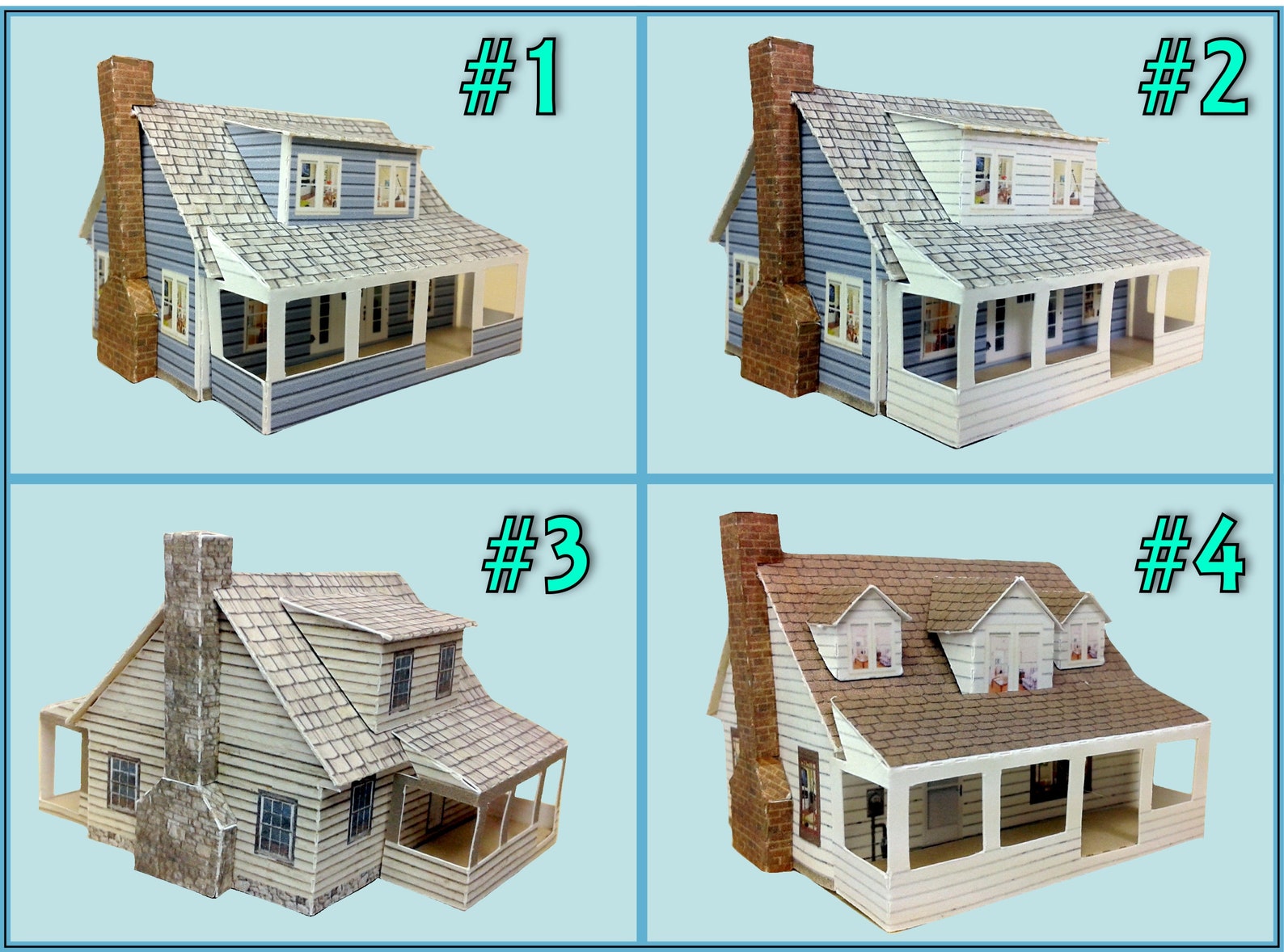 Paper House Cardstock House N Scale or Z Scale or T Gauge for Etsy