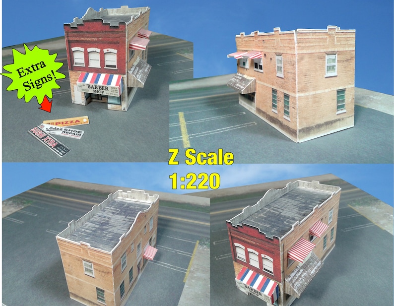 Paper Model Cardstock Building Multi Purpose Main Street Etsy