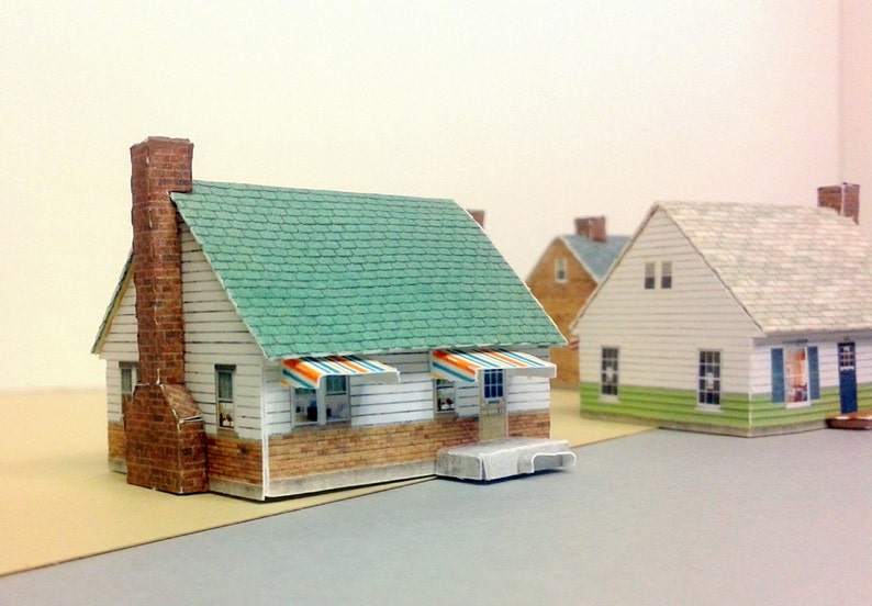 Paper House Cardstock House N Scale or Z Scale or T Gauge for Etsy