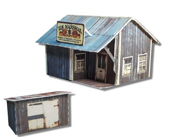 N Scale 1:160 or Z Scale 1/220 Size Model Train Building - Old Shanty - Pre-Cut and Pre-Scored Cardstock Paper Kit