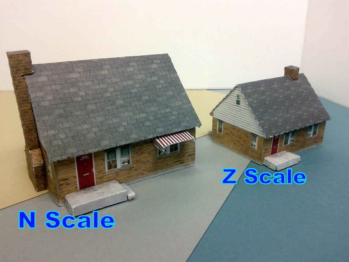 Paper House Cardstock House N Scale or Z Scale or T Gauge for Etsy Canada