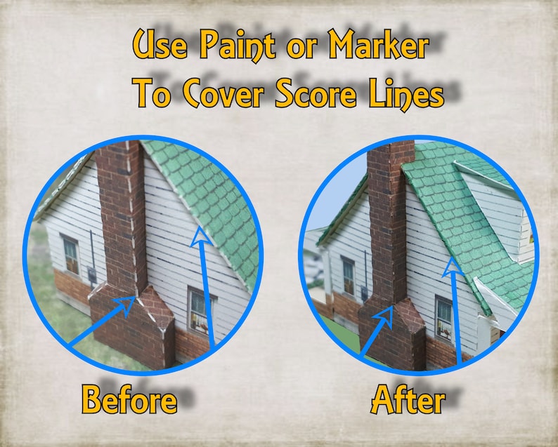 Paper House Cardstock House N Scale or Z Scale or T Gauge for Etsy