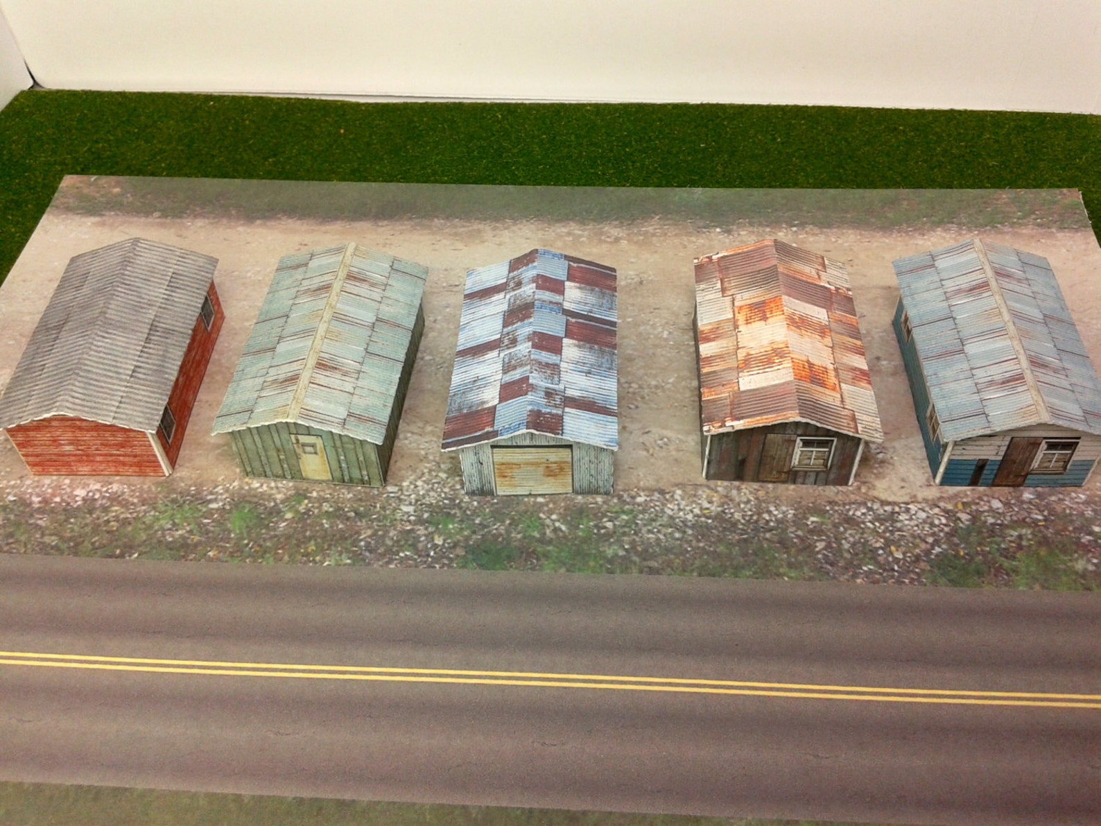 thumbnail image 2 of N Scale Building Kit: (2) Workshop Sheds - Pre-Cut Cardstock Model Railroad 2 of 5
