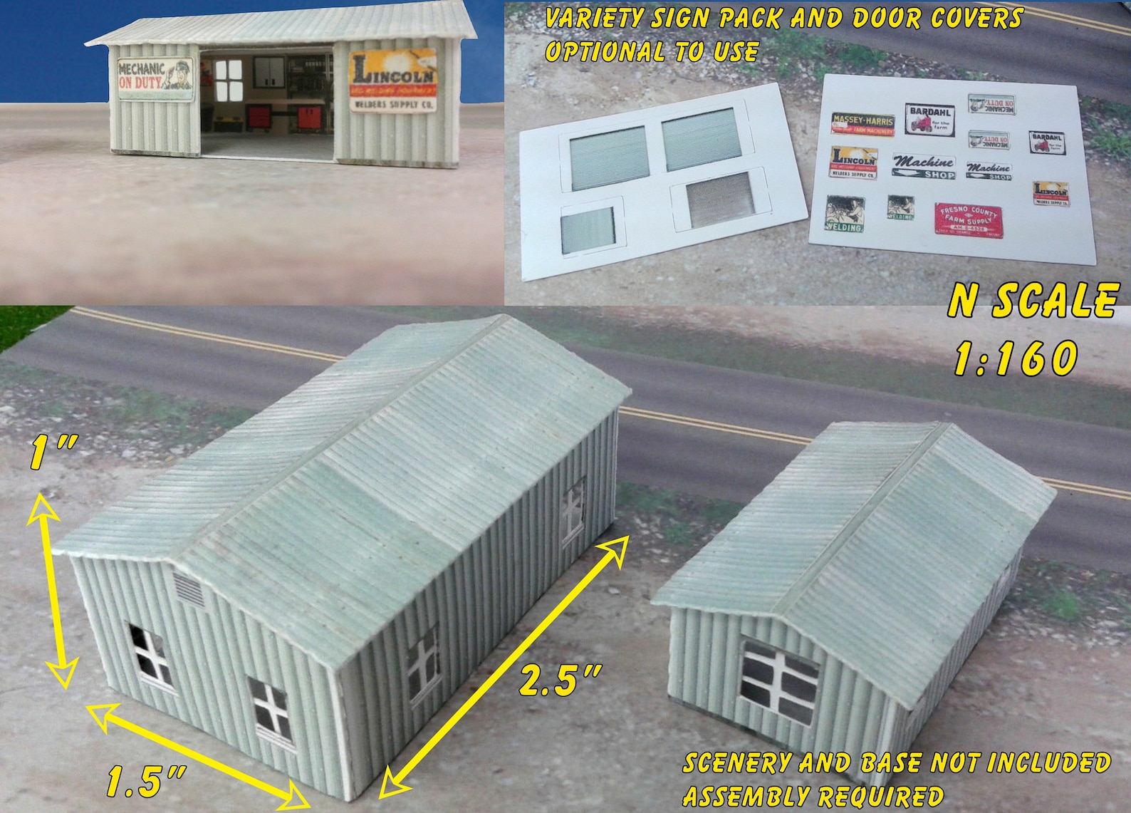 Paper Model Cardstock Building N Scale or Z Scale Sheds | Etsy