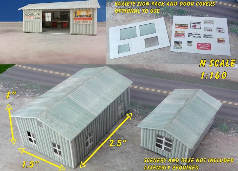 Paper Model Cardstock Building N Scale or Z Scale Sheds Etsy