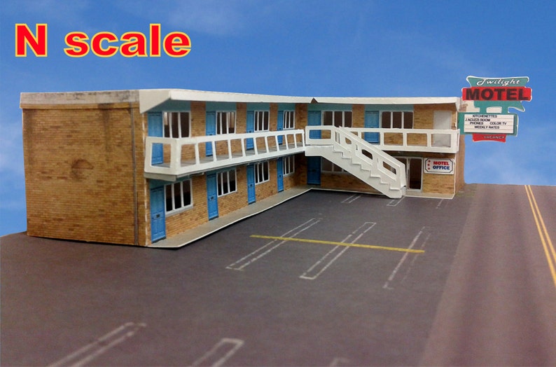 Pre Cut Cardstock Paper Model Motel N Scale or Z Scale for Etsy