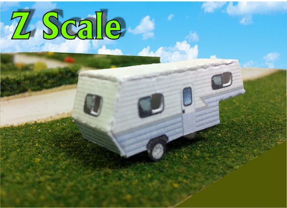 Mobile Home Trailer Park Camper Homes Cardstock kit set Z Scale Buildings 